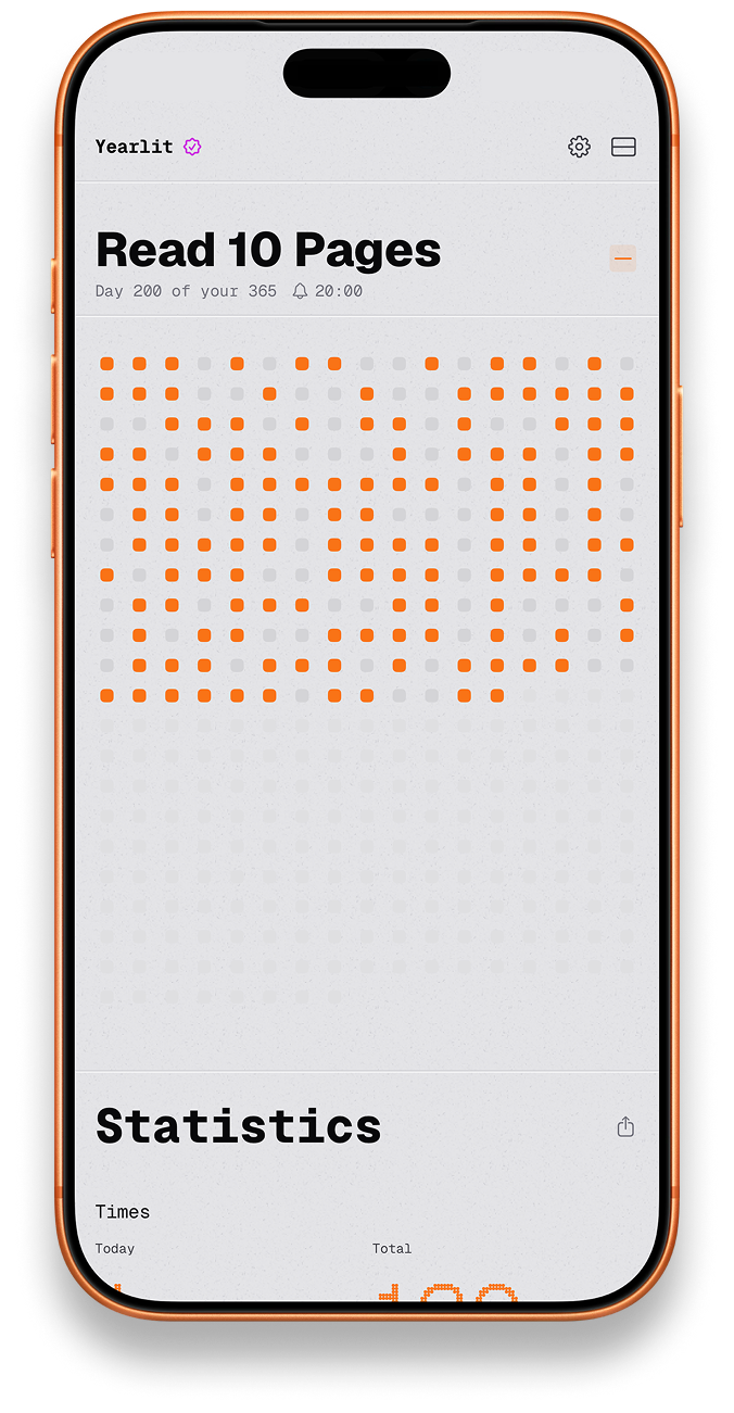 Yearlit iPhone habit calendar view